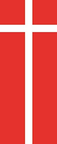 U24 Fahne Flagge Dänemark im Hochformat Premiumqualität 120 x 300 cm