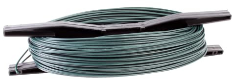 Alberts 530280 Alambre de coser sobre husillo, plastificado verde RAL 6005, Ø alambre 1,5 mm, 40 m