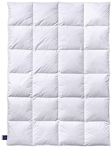 Billerbeck Bettdecke Almira® – 135 x 200 cm – warme Winterdecke – Daunendecke mit Gänsedaunen und -Federn, 90% Daune, 10% Federn – Wärmestufe Warm