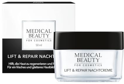 Lift & Repair Nachtcreme – Luxuriöse Well-Aging Pflege für intensive Regeneration über Nacht – Unterstützt die Hauterneuerung & beugt vorzeitiger Hautalterung vor – 50 ml – MEDICAL BEAUTY®