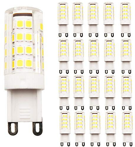Mengjay 20 Stück G9 LED Lampe, Kein Flackern, (2.5W, Ersetzt 20W Halogen), 220LM,Warmweiß, 51 X 2835 LED SMD,220V, G9 LED Leuchtmittel Birne