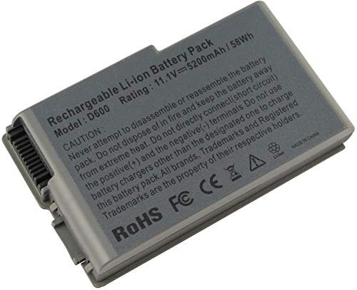 D600 C1295 6Y270 3R305 6Y270 3R305 312-0068 BAT1194 315-0084 OX217 310-4482 Remplacement de la batterie d'un ordinateur portable pour Dell Latitude D505 D610 D520 D500 D510 D530 600M(11.1V 5200mAh)