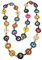 PRETYZOOM Ethnische Halskette, lang, bunt, rund, Perle, Vintage, handgefertigt, Boho, Schmuck für Damen, Muttertag, . Agarwood, Harz., ., Hochwertiges Holz, Kokosnussschale, Seil, Kunstharz.