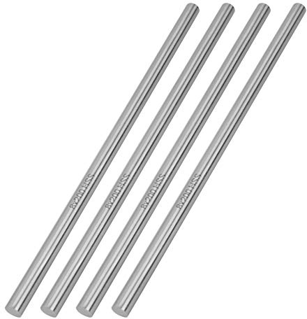TOPPROS Pack of 4 Round Steel Rod, Diameter 8mm HSS Lathe Bar Stock Tool 200mm /7.9 inch Long, for Shaft Gear Drill Lathes Boring Machine Turning Miniature Axle, Cylindrical Pin DIY Craft Tool