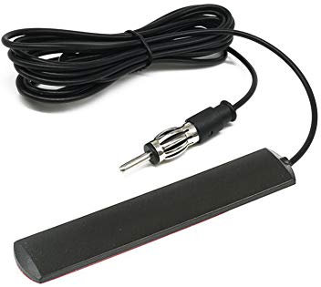 F72S Autoradio FM Antenne – Selbstklebende Scheibenantenne mit DIN-Adapter, 3 m Kabel, einfache Installation und universelle Kompatibilität für Auto, LKW und SUV