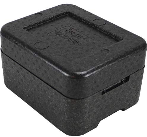 10x PIT3 Thermobox für 3 Menüschalen | wiederverwendbar | Styropor anthrazit MENÜBOX-Transportbehälter für Catering und Lieferdienste