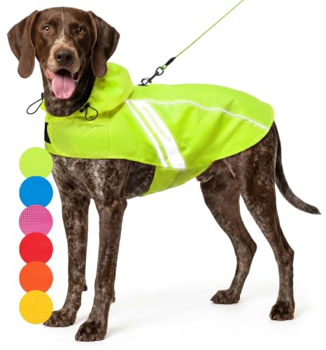 VIVAGLORY Hunderegenmantel Wetoff Regenmantel Hund, XL, Neongelb | Hunde Regenmantel Hunderegenmantel Reflektierend Regenjacke Hunderegenjacke, Wasserdicht Regenjacken für Hunde