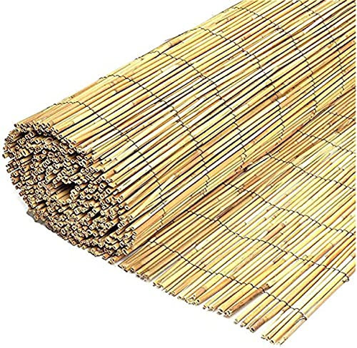 HMWD (1.2m x 4m 4m Wide Natural Peeled Reed Screening Roll, Garden Sunscreen Privacy Fence Panels Patio/Balcony/Outdoor Space Protective Screen - Available in 4 Sizes