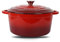 Cast Iron Round Casserole Dishes with Lids Oven Proof - Dutch Oven Cast Iron Capacity 6.7 Liter Size 28cm (Red)