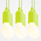 ABSINA 6x Lampadina portatile LED verde 1W - lampadina a batteria con accensione a strappo incl. batterie - luce bianca calda - lampadina con filo da appendere per giardino, campeggio, guardaroba