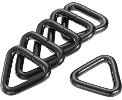 sourcing map 10 Stück Dreieck Ring Schnalle Metall Dunkelgrau | 0.79(20mm Innenbreite, Für Armband Handwerk DIY