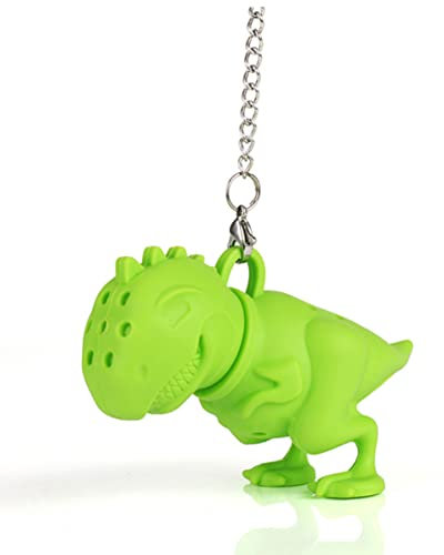 Homoyoyo Infuseur à Thé Dinosaure en Silicone Vert, Passoire Filtre Fine, Alimentaire, Réutilisable, pour Amateurs de Thé, Accessoire Cuisine Ludique et Présent Original