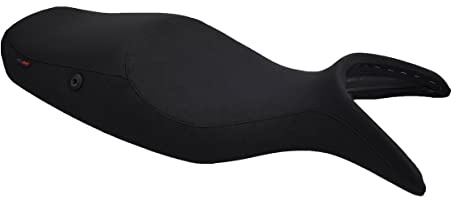 Moto Discovery Funda de Asiento Compatible con BMW R1100S 1998-2006 Randy Mamola Negra con Costuras Negras (E)