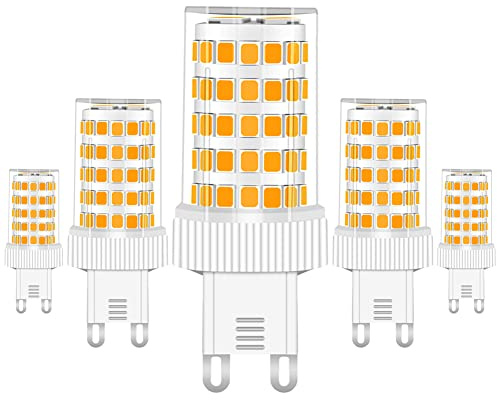 RANBOO G9 LED Lampe 10w Ersatz 80W Halogenlampen, 800LM, Warmweiß 3000K, AC 220-240V, LED Birnen für Kronleuchter, Wandlampe, Kühlschrank und Dunstabzugshaube, Nicht Dimmbar, 5er Pack