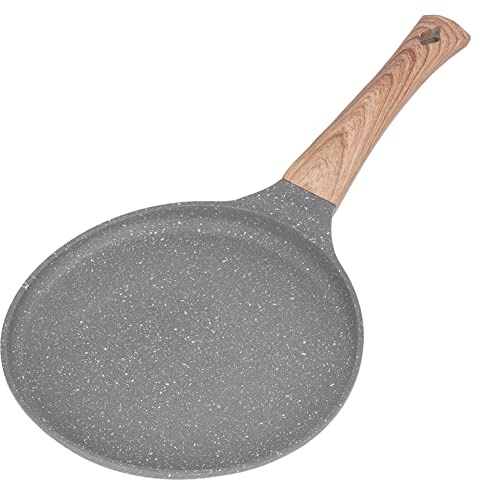 Poêle à Crêpes, Poêle à Crêpes en Alliage D'aluminium Antiadhésive Dosa Poêle à Crêpes avec Base Magnétique pour Cuisinière à Gaz Cuisinière à Induction (Diamètre 24cm/9.5in)