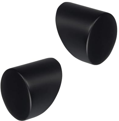 Jackson Woodturners Metal Handrail End Caps for 54mm Round Handrails – Pair with Screws – Chrome, Black, Brushed Nickel or Antique Brass (Black)