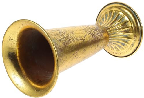 IMIKEYA Vintage Metallvase Für Blumen Antike Blumenvase Für Hotel Und Wohnraumdekoration Kompakte Leichtgewichtige Urne Für Trocken Und Kunstblumen Rustikaler Landhausstil Einzigartiges