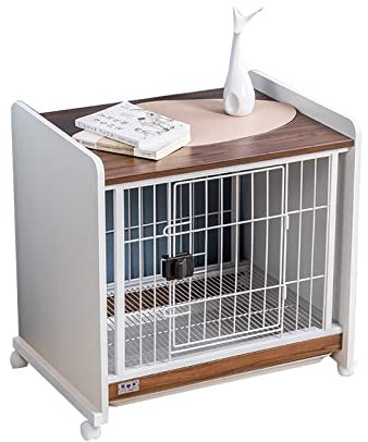 HUMAJORY Katzenvilla Haustierkäfig Hundekäfig Indoor Dog Villa Haushalt Haustierkäfig Kleine und mittlere Hundehütte Kommt mit Umlenkrolle Outdoor Pet House Großes Katzenhaus