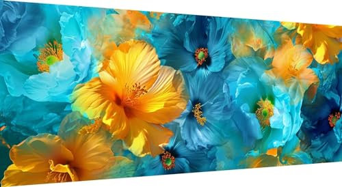 Blume Diamond Painting xxl 250x100cm, 5D DIY Diamant Painting Bilder Gänseblümchen Diamand Painting Kinder mit Diamond-Painting Zubehör, Groß Diamant kunst Basteln Erwachsene, Home Décor Malerei