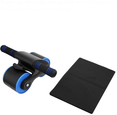 DROMEDARY Bauchtrainer,Bauchroller,Bauchmuskeltrainer,AB Roller Bauchtrainer, Fitnessgeräte für Bauchmuskeltraining,mit Handyhalter und Rückholfeder,Liegestütze