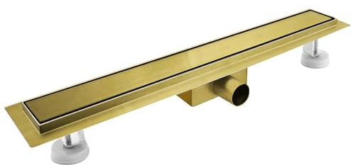 sunrik Duschränna 80 cm, guld kakelbar rostfritt stål duschränna platt