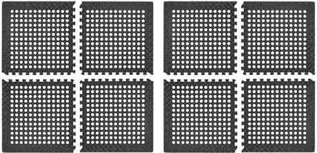 Vorzeltboden 8er Set Vorzelt Bodenplatten aus Eva 60x60cm Puzzlematte 2,8m² Markisen Zeltboden Schwarz