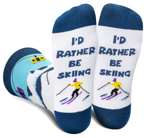 AGRIMONY Lustige Socken Herren - I'D RATHER BE Bunte Socken Männer Jungen Witzige Geschenke Weihnachten Ostern Geschenkideen