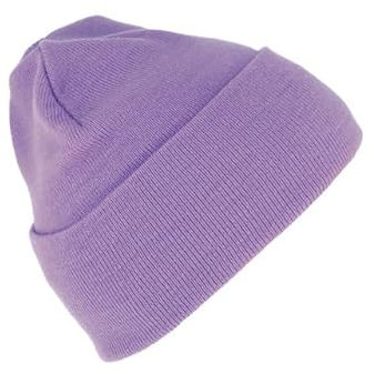 fiebig Kopli Beanie Sustainable | Umschlagmütze aus recyceltem Polyester & Acryl | Unisex One Size Strickmütze (Flieder)