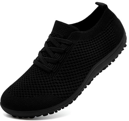 Barfußschuhe Damen Laufschuhe Turnschuhe Schuhe Sportschuhe Damen Bequeme Slip On Sneaker Fitnessschuhe Straßenlaufschuhe Leichte Atmungsaktiv Weich rutschfest Shoes Weiß 39 EU