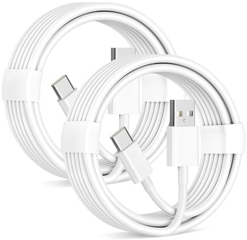 Cavo USB-A a USB-C CarPlay per iPhone 17/Air/16/16e/15 Pro Max/Plus, iPad Pro/Air, Samsung, Pixel e Dispositivi Android, 2 Cavi USB Type-C per Auto a Ricarica Rapida 1 metro