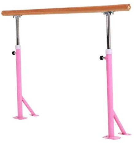 CAFIEDR Tanzstange, Ballettstange, Ballettstange, Tanzstange, solide Landung, innen befestigt, elastisch, höhenverstellbar, für Tanzstudio(Rosa 1,0 M)