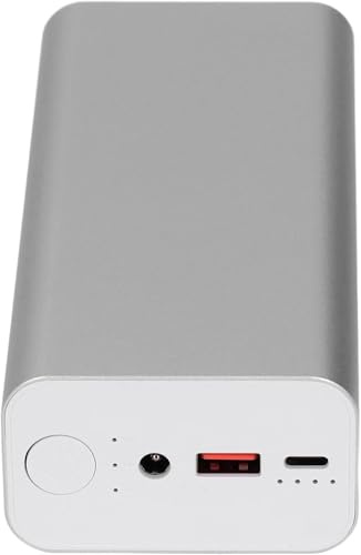 Power Bank, caricabatterie portatile, 65 W 30000 mAh PD a ricarica rapida con uscita CC 12 V 15 V 19 V, uscita USB 5 V e uscita tipo C, scocca in lega di alluminio, per telefono e PC.
