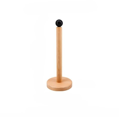 Porta asciugamani di carta in legno, supporto verticale per fazzoletti, porta asciugamani di carta, portarotolo da cucina (nero)