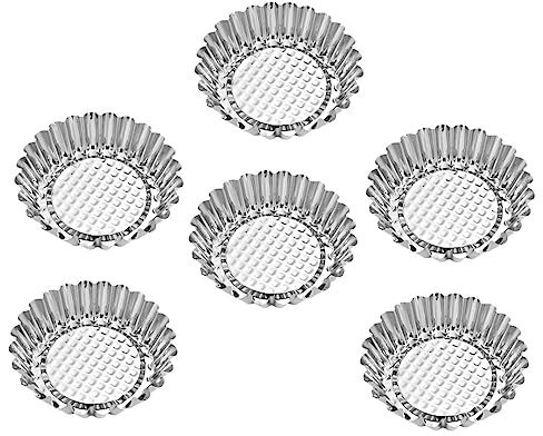 Hemobllo Stampi Per Crostate in Acciaio 6 Pezzi, Set Per Crostate a Forma Di Fiore Riutilizzabili, Resistenti e Facili Da Pulire, Adatti Per Dolci Fatti in Casa e Cottura in Forno