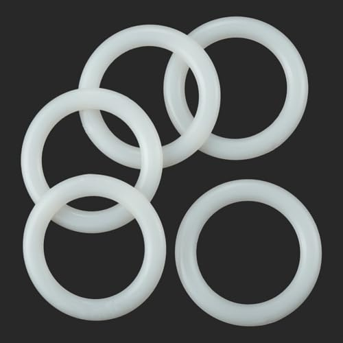 Sisinkal Paquete de anillos de ganchillo para manualidades, accesorios de manualidades, anillos de plástico blanco para bolso, asiento de coche, bolsa tejida, decoración de 12,7 mm a 50 mm (28 mm)