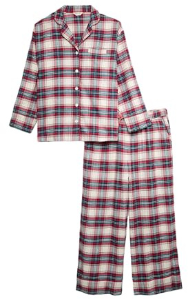 Marks & Spencer Pyjama Deux pièces à Carreaux en Pur Coton