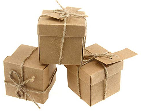 20tlg Set KRAFTPAPIER natur Geschenkkarton Geschenk Schachtel Karton