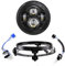 SKUNTUGUANG 7 Zoll LED Scheinwerfer mit Halterungsring für Road King, Road Glide, Street Glide und Electra Glide Motorradscheinwerfer (schwarz)
