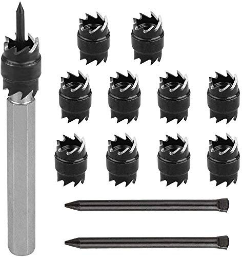 DollaTek 13Pcs 3/8 Extractor de cortador de soldadura por puntos giratorio Extractor de brocas para soldador por puntos