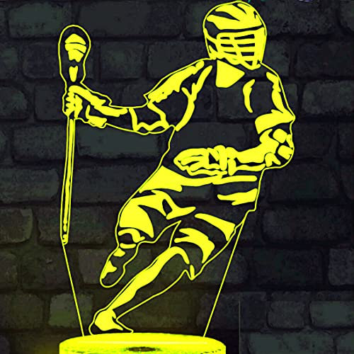 Jinson well 3D eishockey led licht Lampe optische Illusion Nachtlicht, 7 Farbwechsel Touch Switch Tisch Schreibtisch Dekoration Lampen mit Acryl USB Spielzeug