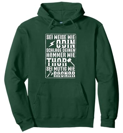 Sei Weise Wie Odin Schlage Deinen Hammer Viking Ax Pullover Hoodie