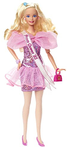 Barbie Rewind Abschlussball-Puppe - 1980er-Jahre Liebeserklärung mit umwerfendem Outfit, Kassettenspieler-Puppenständer und VHS-Verpackung, HJX20