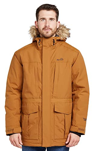 Peter Storm Men's Peter Parka III Jacket with Faux Fur Trimmed Hood & 7 Utility Pockets, Waterproof, Breathable & Insulated Winter Coat (UK, Alpha, XXL, Regular, Regular, Brown)