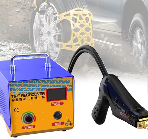 DPLXFPP Machine Rainure des Pneus Tracteur, Outils Rainure De Machine De Pneu, Coupe-Pneus en Fer 1000 W avec 10 Lames, pour Sculpter Plus De Pneus Anciens
