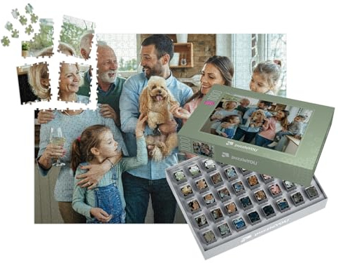 SMART Sorted® | Fotopuzzle 1000 Teile - Puzzle mit eigenem Bild gestalten - Jetzt einfach Puzzeln mit SMART Sorted: 1000 Teile Puzzle auch für Puzzle-Starter - Schachtel-Design wählen (Minz)