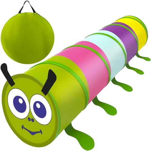 Spieltunnel Pup-Up Kruzzel 46 x 165 cm Bunt Tausendfüssler für Kleinkinder 23926