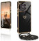 XCYYOO Mobile Phone Chain for OnePlus 12, Case with Strap, Mobile Phone Case OnePlus 12 with Chain, Love Design, Electroplating Silicone, Shockproof Protective Case with Cord for Hanging, Camera