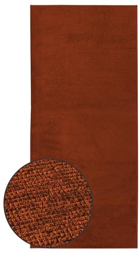 KARAT Premium Teppichläufer gewebt - 80 x 150 cm, Terra - Flauschiger Baumwoll Teppich - Läufer für Küche, Flur & Wohnraum - Flurläufer Küchenläufer Flurteppich (Azade)
