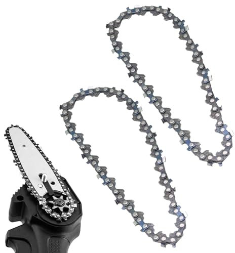 Mivanta 2 Stück Kettensäge, Ersatzketten für 6 Zoll Mini-Kettensäge, Kettensäge, 37 Antriebsglieder, 1/4-Zoll-Teilung, effektiver Schnitt 15 cm