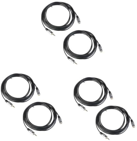 Artibetter 6pezzi Cavo Audio Stereo Maschio Femmina Da Estensione Cuffie Alta Qualità Alluminio Compatibile Con Dispositivi Ios e Altri Metri Nero